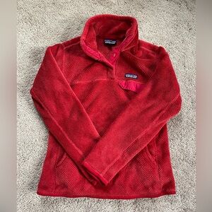 Patagonia Quarter Snap Women's Red Fleece Pullover